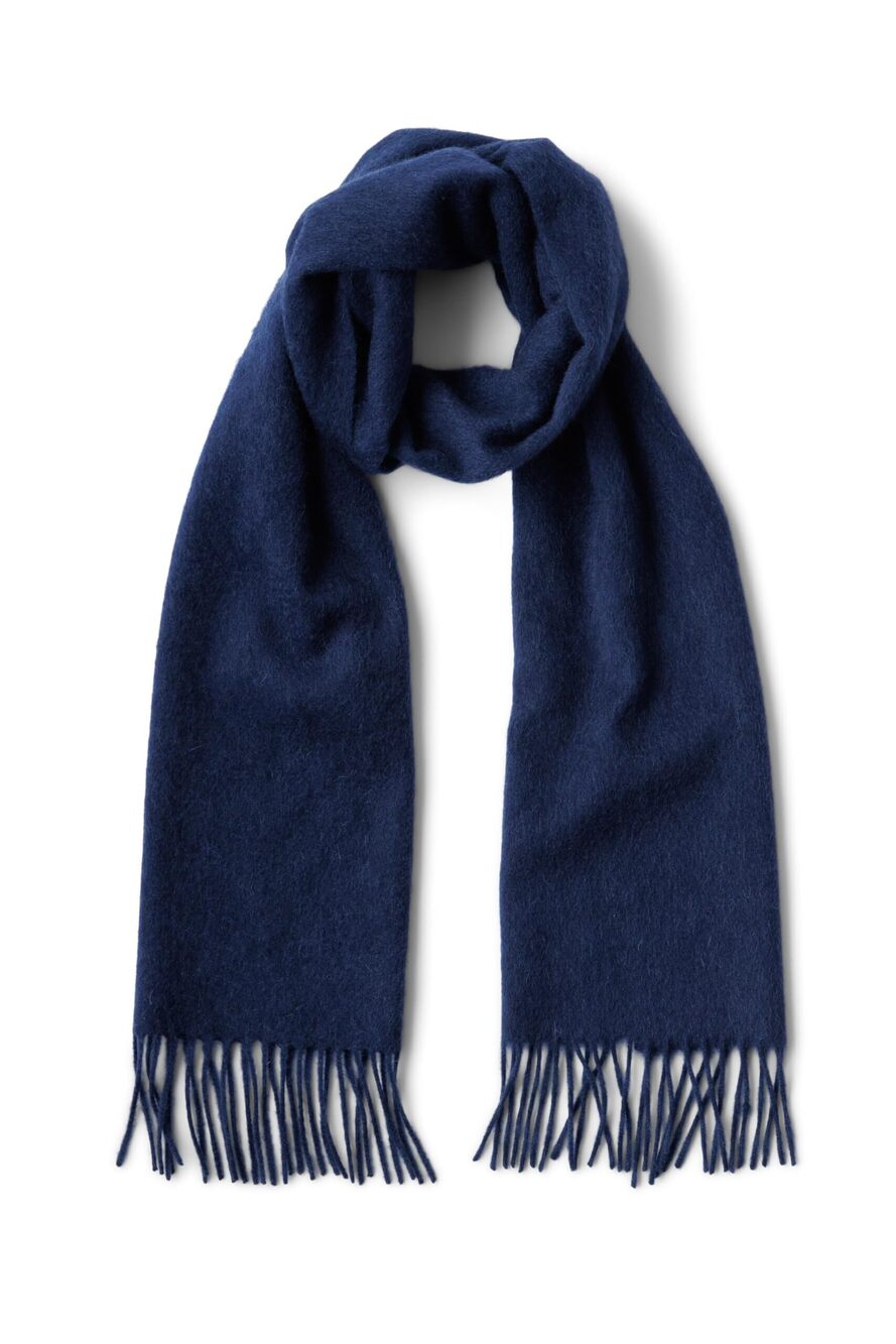 4892 100% Pure Cashmere Scarf; Grade A Cashmere Navy; Wrap Around Style